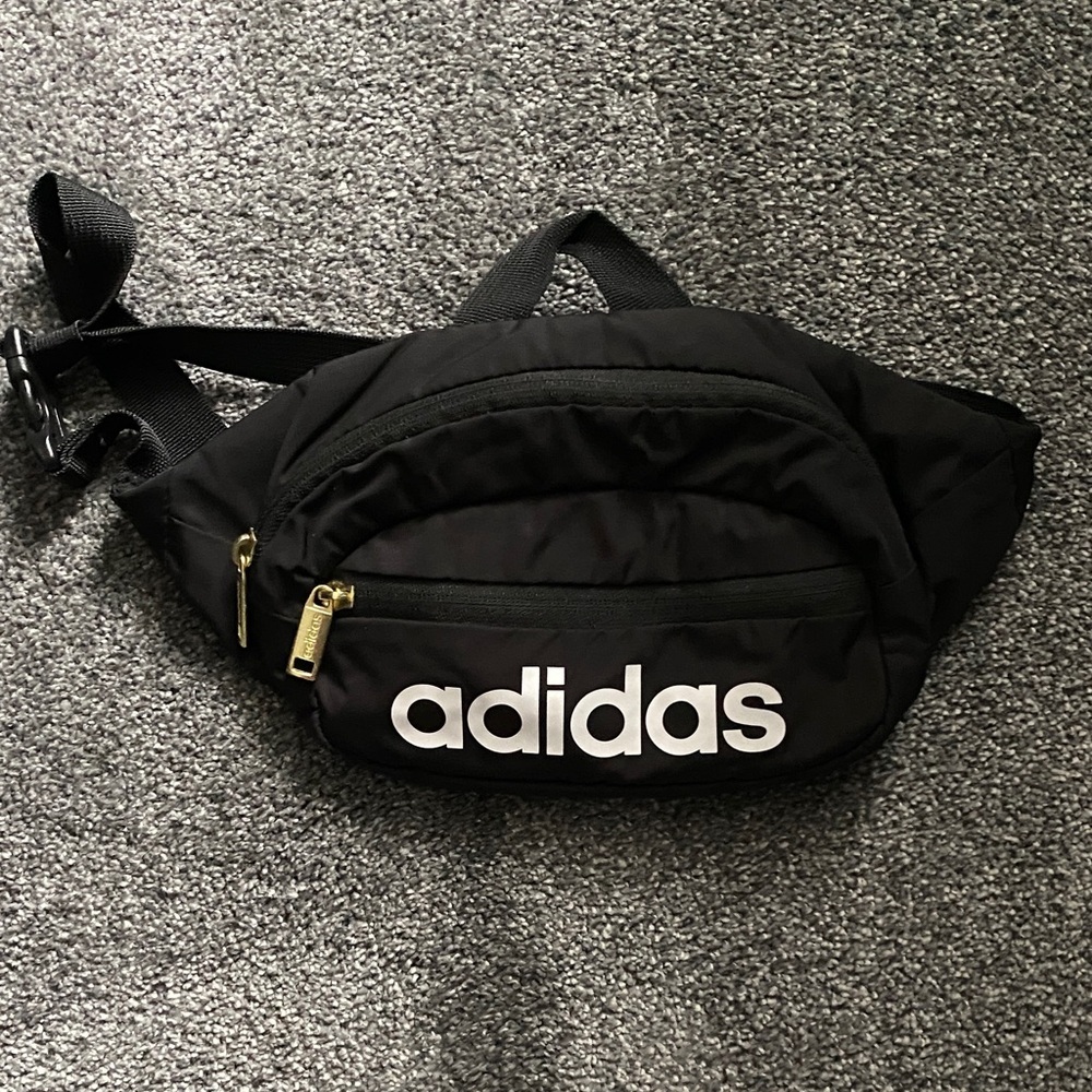 Adidas Black Waist Travel Bag